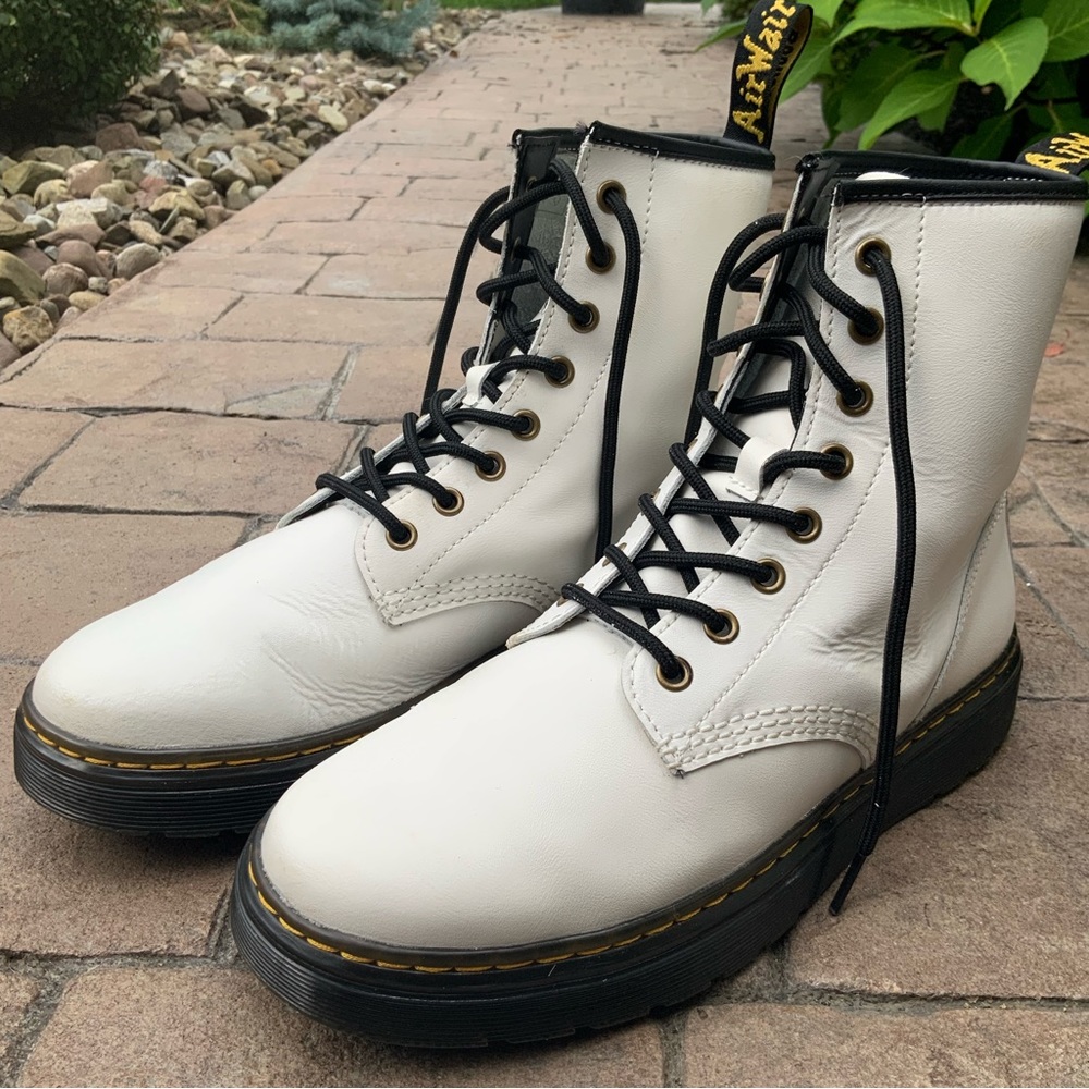 Dr. MARTENS | ZAVALA White Combat Boots | Mens 9 | Women’s 10 - Picture 9 of 10